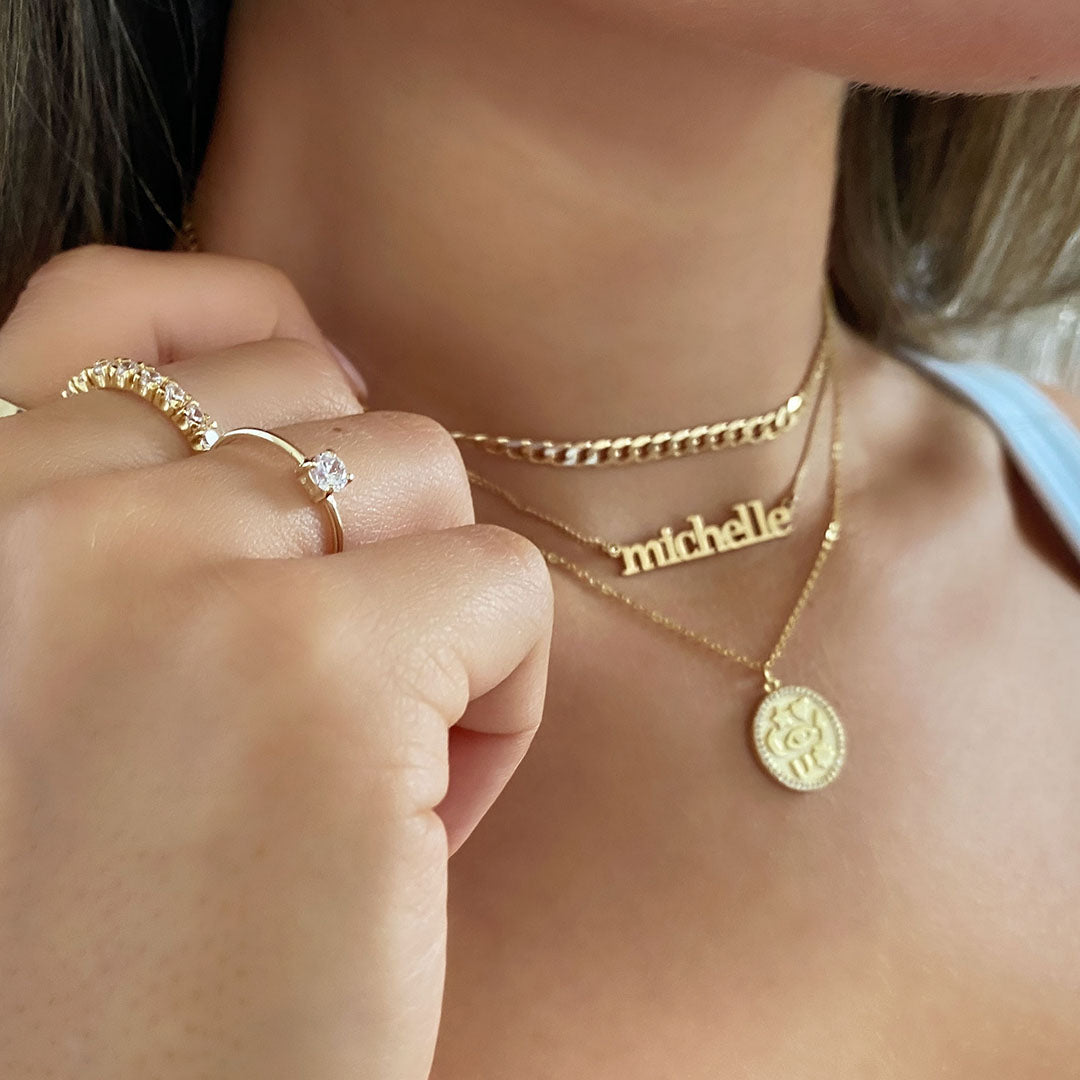 Lowercase Nameplate Necklace