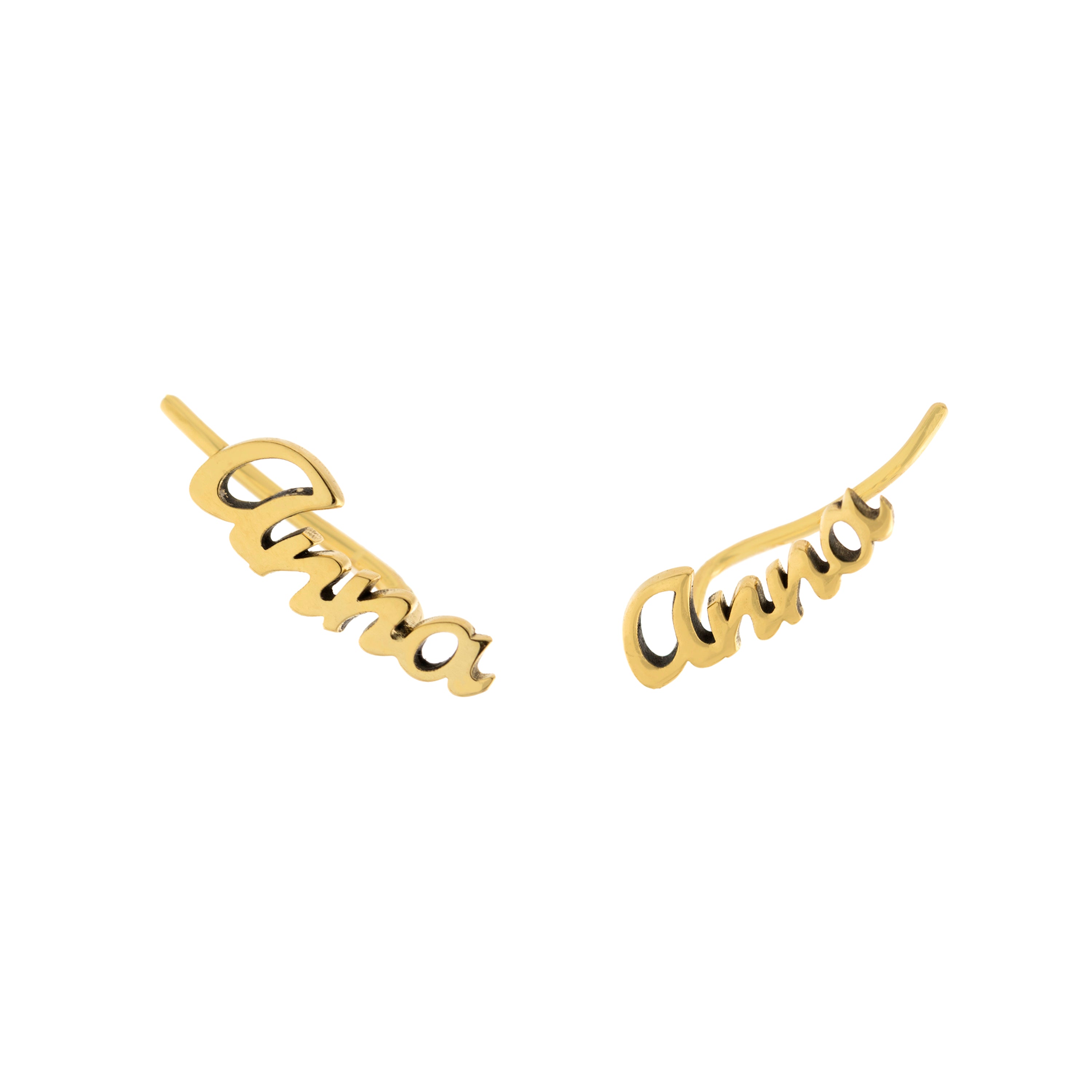 Custom Script Earrings